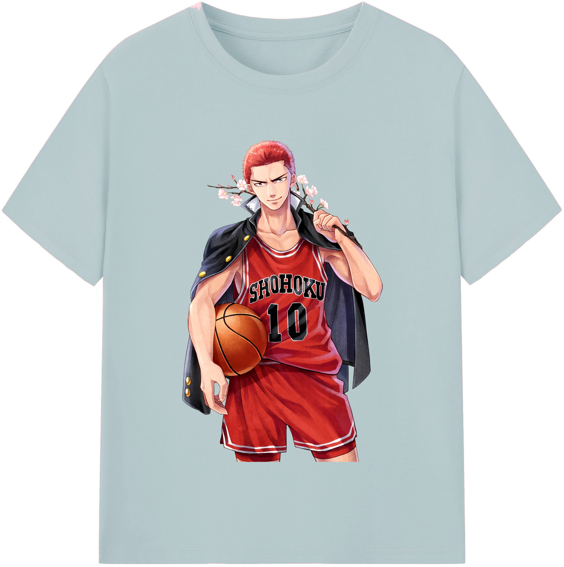 SLAM DUNK／スラムダンク 綿100％半袖Tシャツ（フロントプリント）